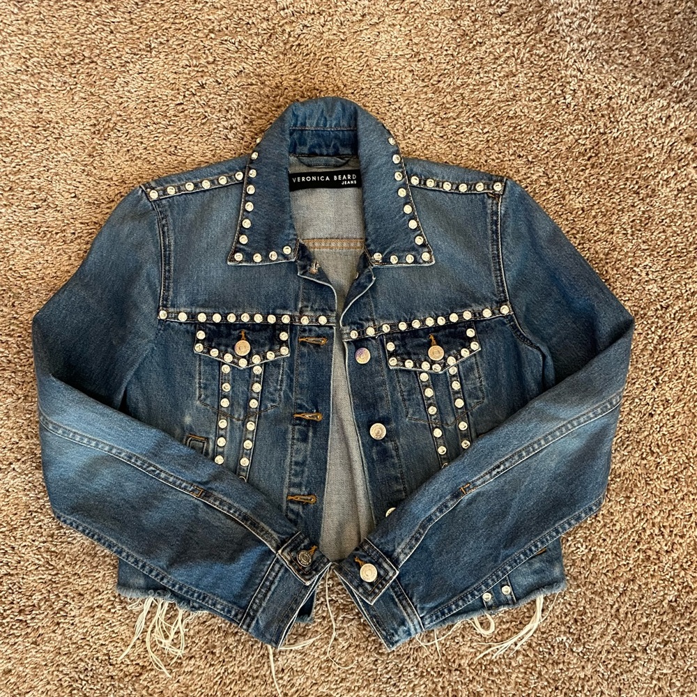Veronica Beard Studded Denim Jacket, XS